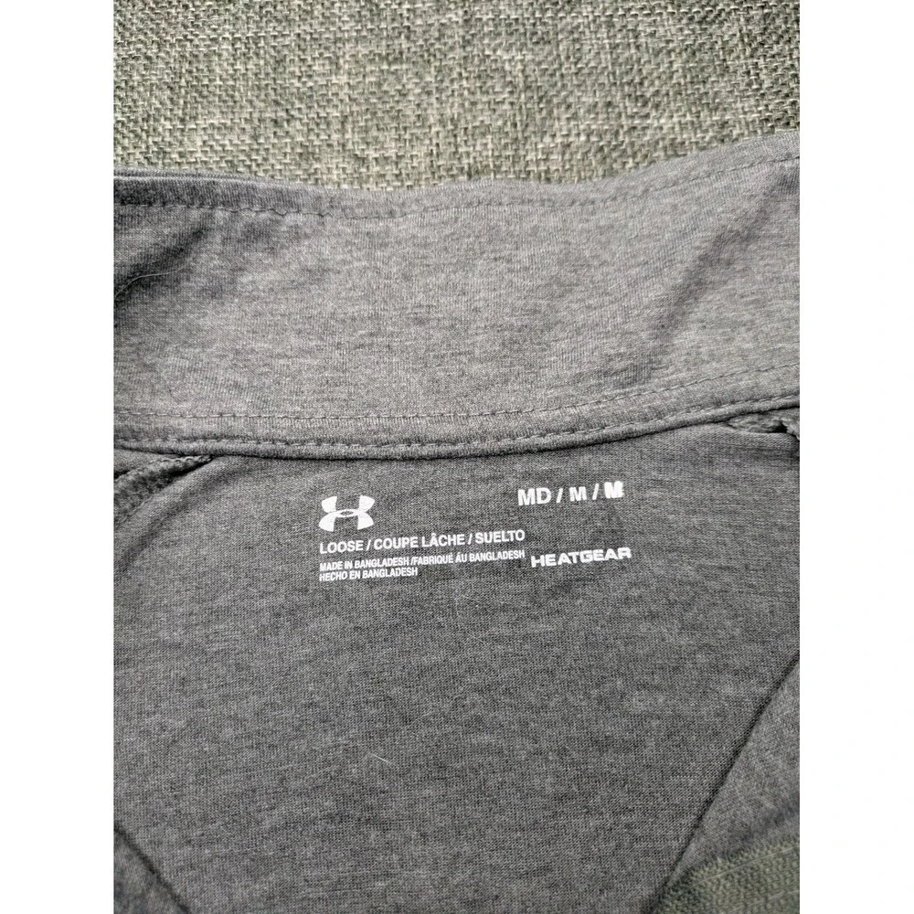 Under Armour Mens‎ Quarter Zip Jacket Gray Loose Heat Gear Size Medium